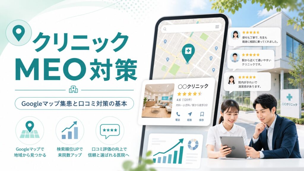 クリニックMEO対策とは？Googleマップ集患の手順・口コミ対策を解説