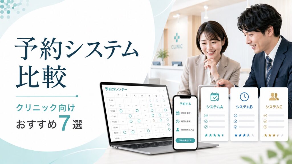 クリニックの予約システム徹底比較! おすすめの予約システム7選