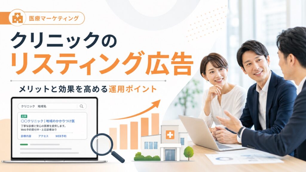 クリニックのリスティング広告｜メリットや効果を高める方法を解説