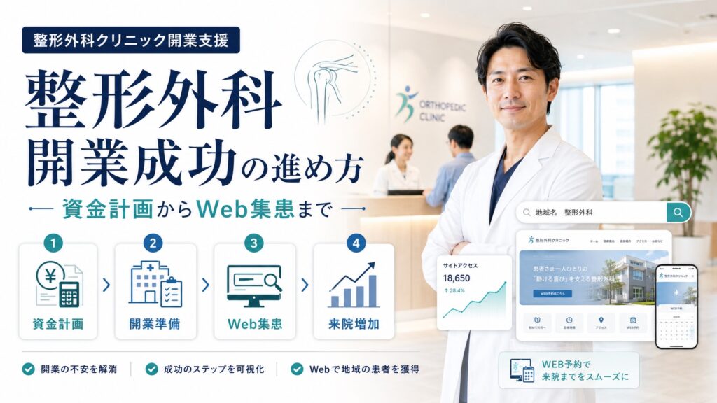 整形外科の開業を成功させる手順｜資金計画からWeb集患戦略まで