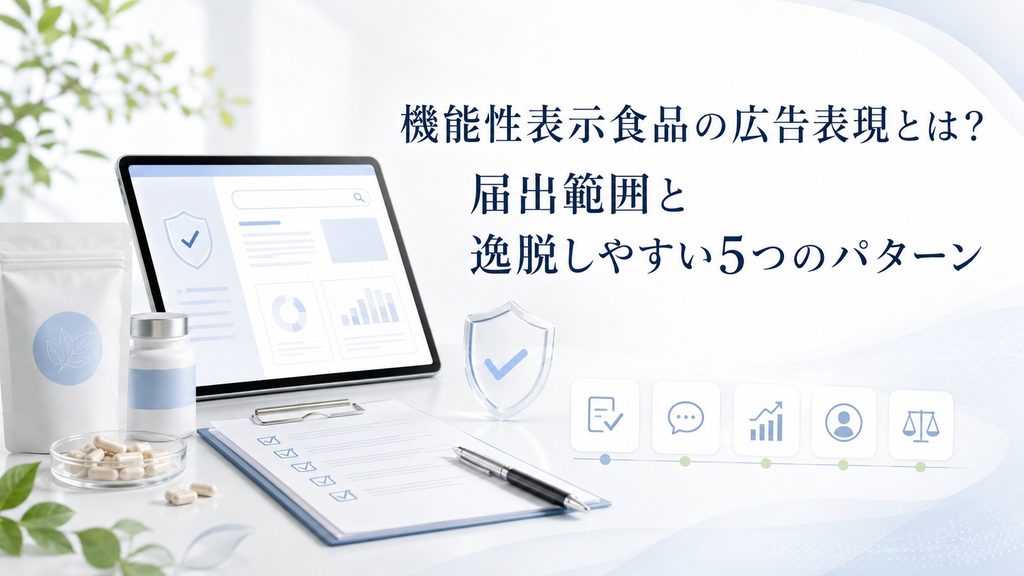 機能性表示食品の広告表現とは？届出範囲と逸脱しやすい5つのパターン